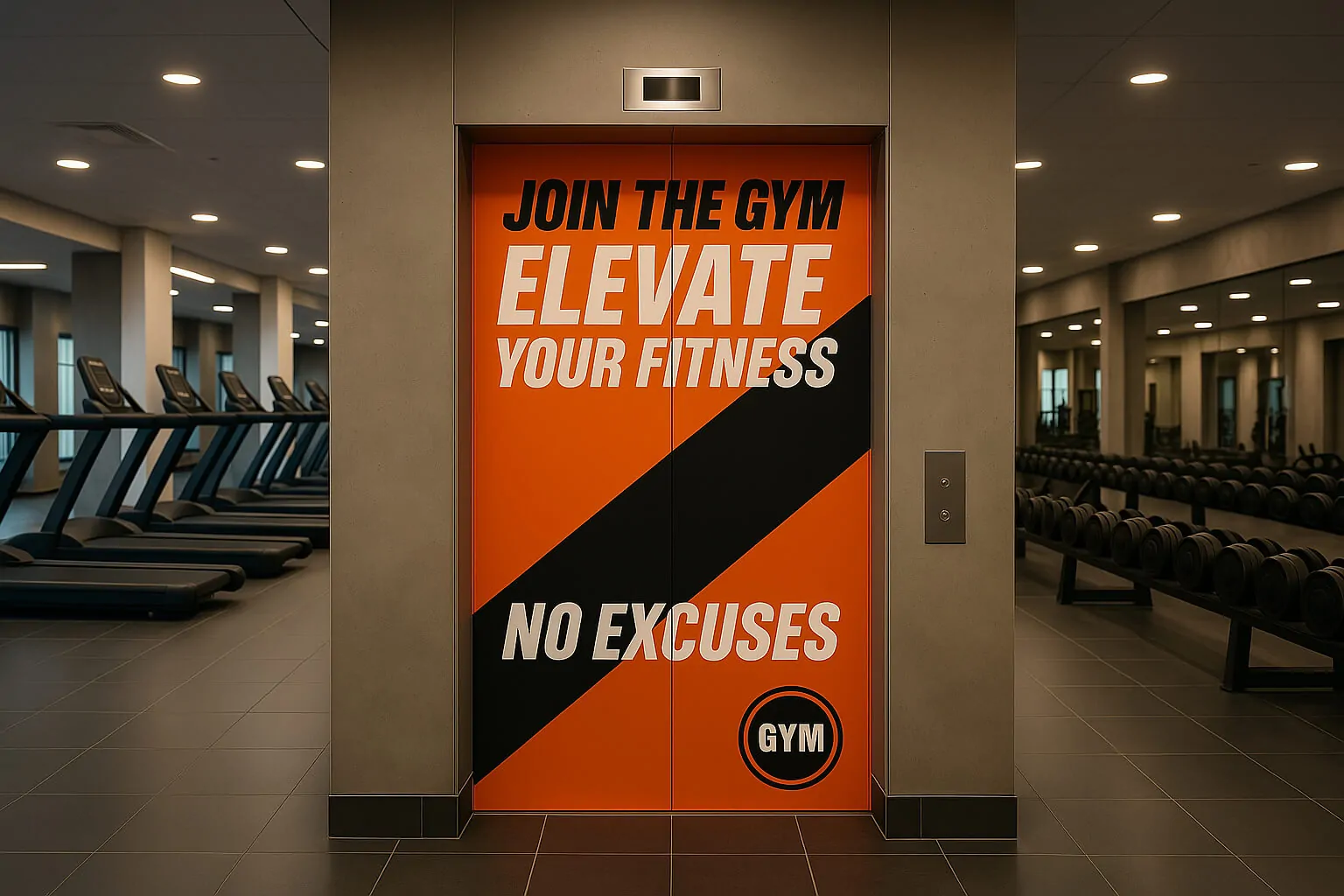COMMERCIAL ELEVATOR ARCHITECTURAL WRAP - After Installation