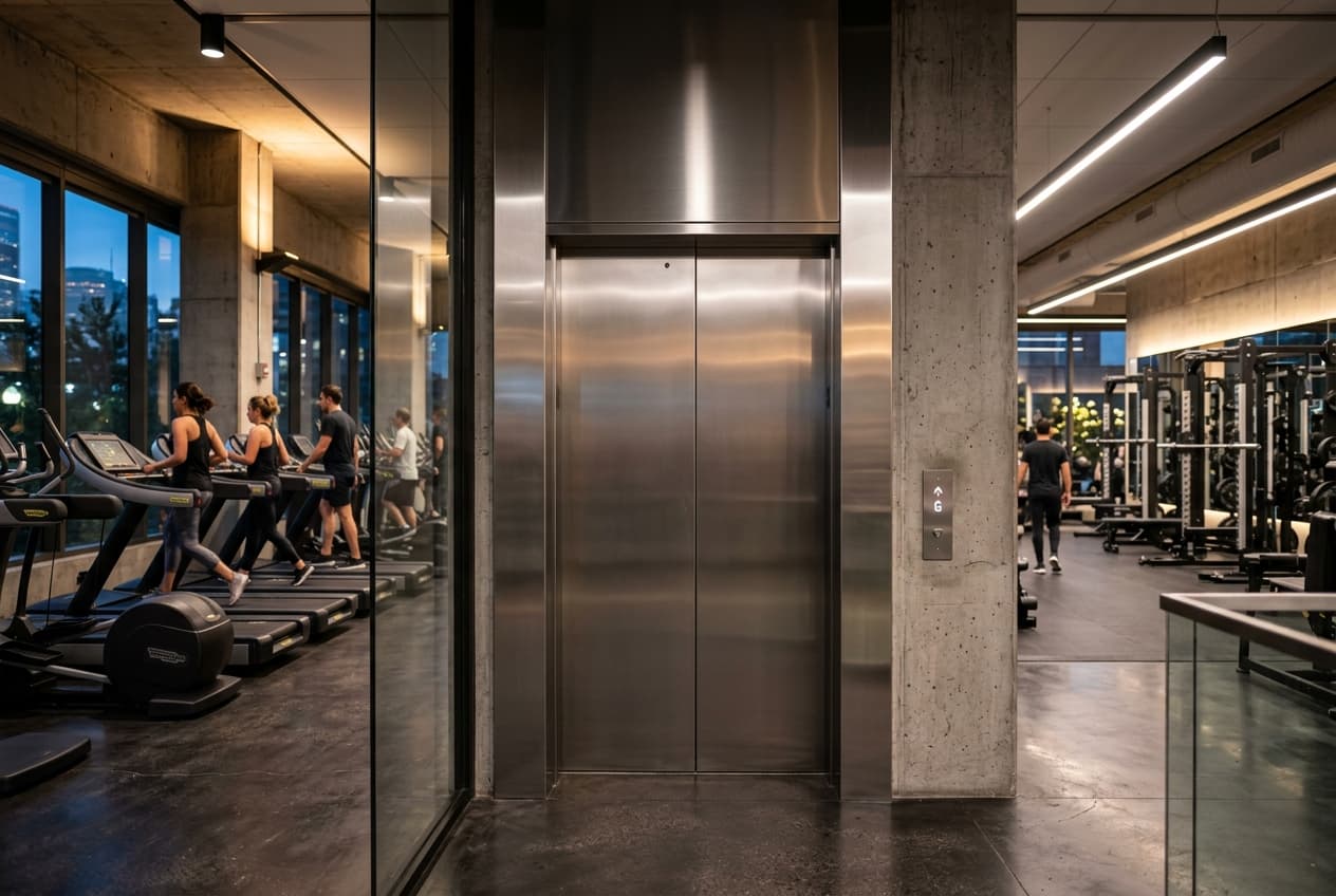COMMERCIAL ELEVATOR ARCHITECTURAL WRAP - Before Signage